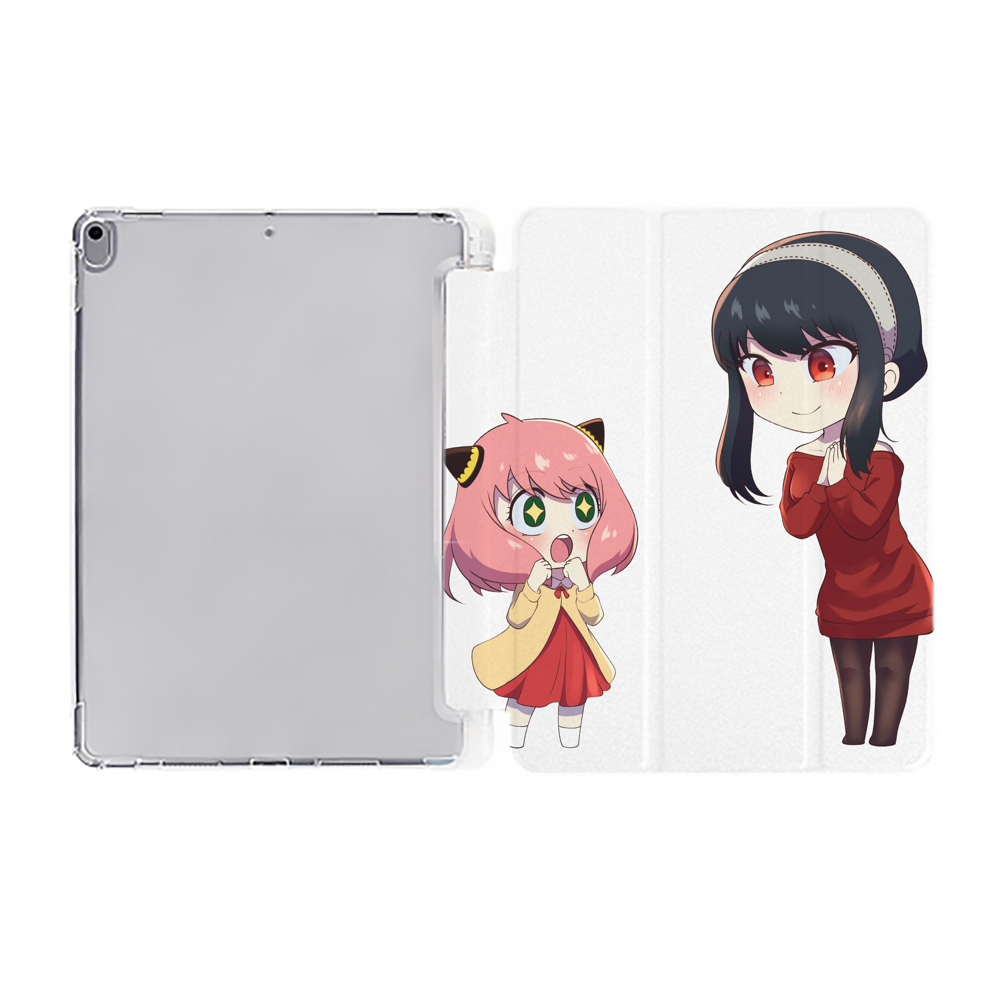 （画像用） SPY×FAMILY间谍家家酒 IPad ケース ペン収納付き 三つ折りスタンド PUレザー×シリコン 対応機種9.5/10.5/10.9インチ